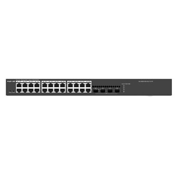 銳捷（Ruijie）24口千兆交換機(jī)二層網(wǎng)管 RG-NBS3100-24GT4SFP 千兆光口上聯(lián) 黑色